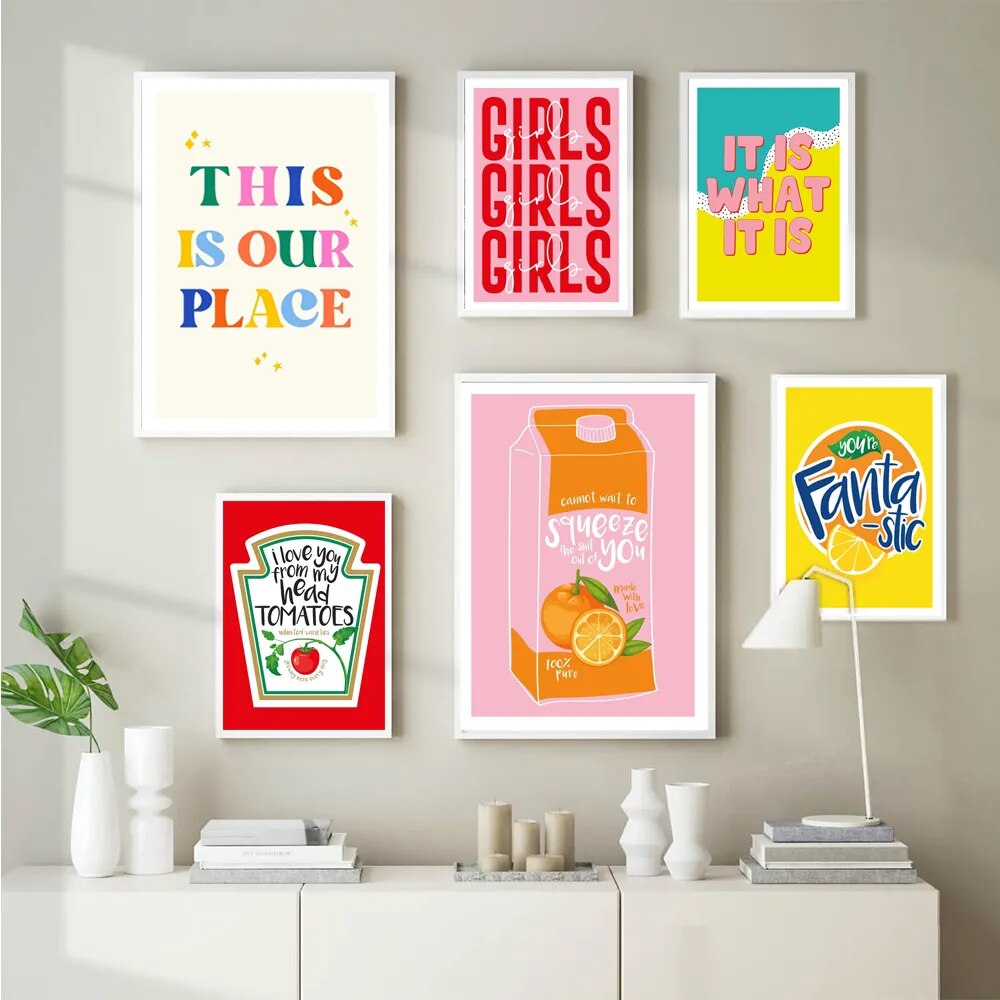 Girls Girls Girls Canvas Wall Art Poster